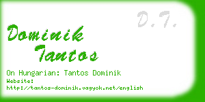 dominik tantos business card